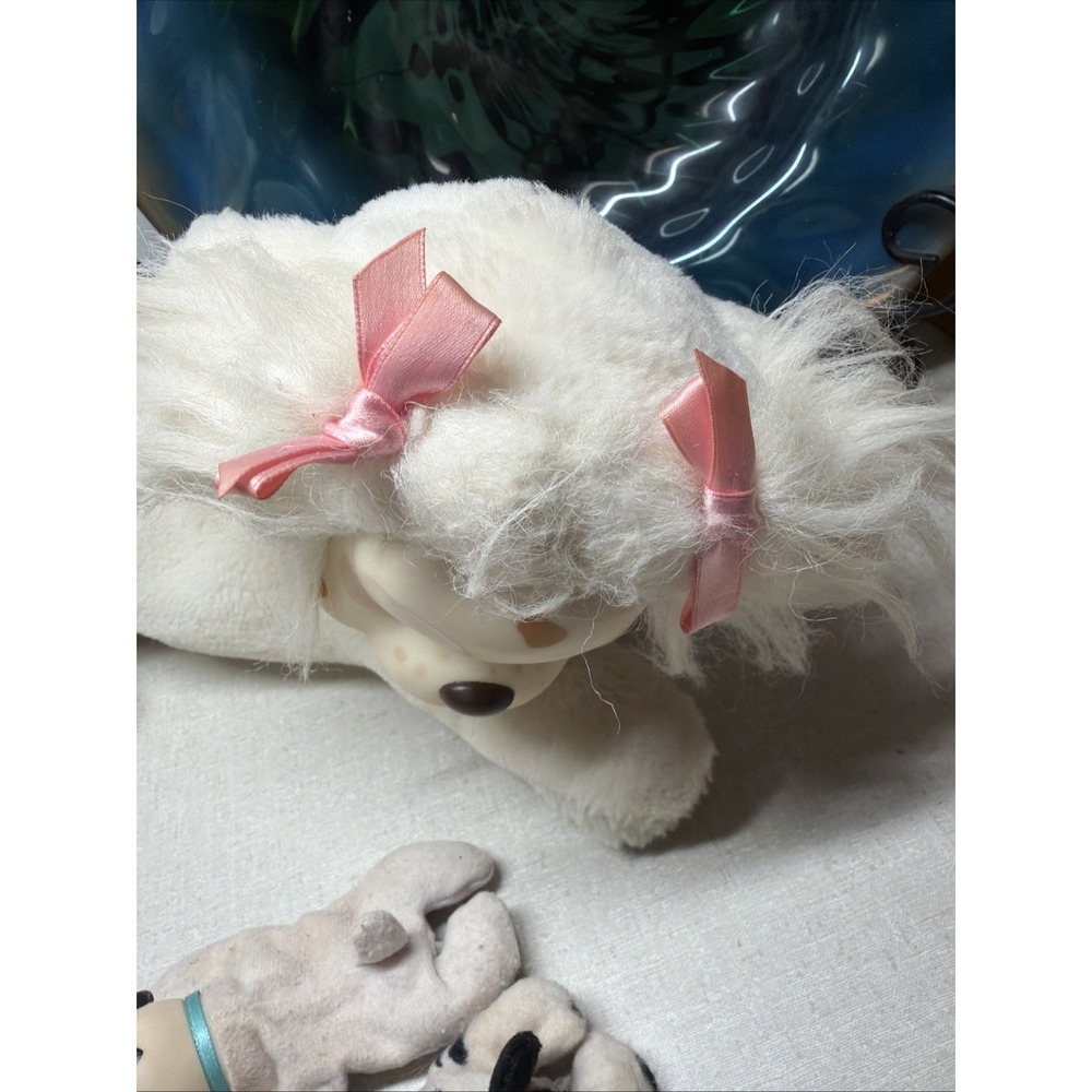 Rare Vintage 1991 Hasbro Puppy Surprise White Plush Mom Dog & 2 Puppies Toy Set - Picture 8 of 12
